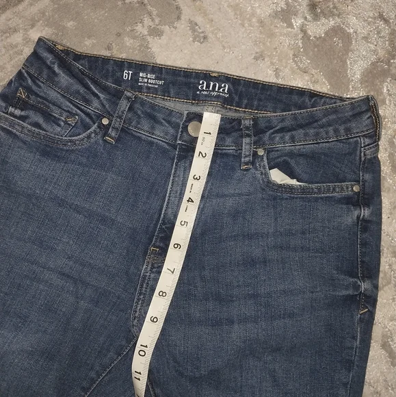 Like New! a.n.a Mid Rise Slim Fit Bootcut Jean 6T - Picture 6 of 9